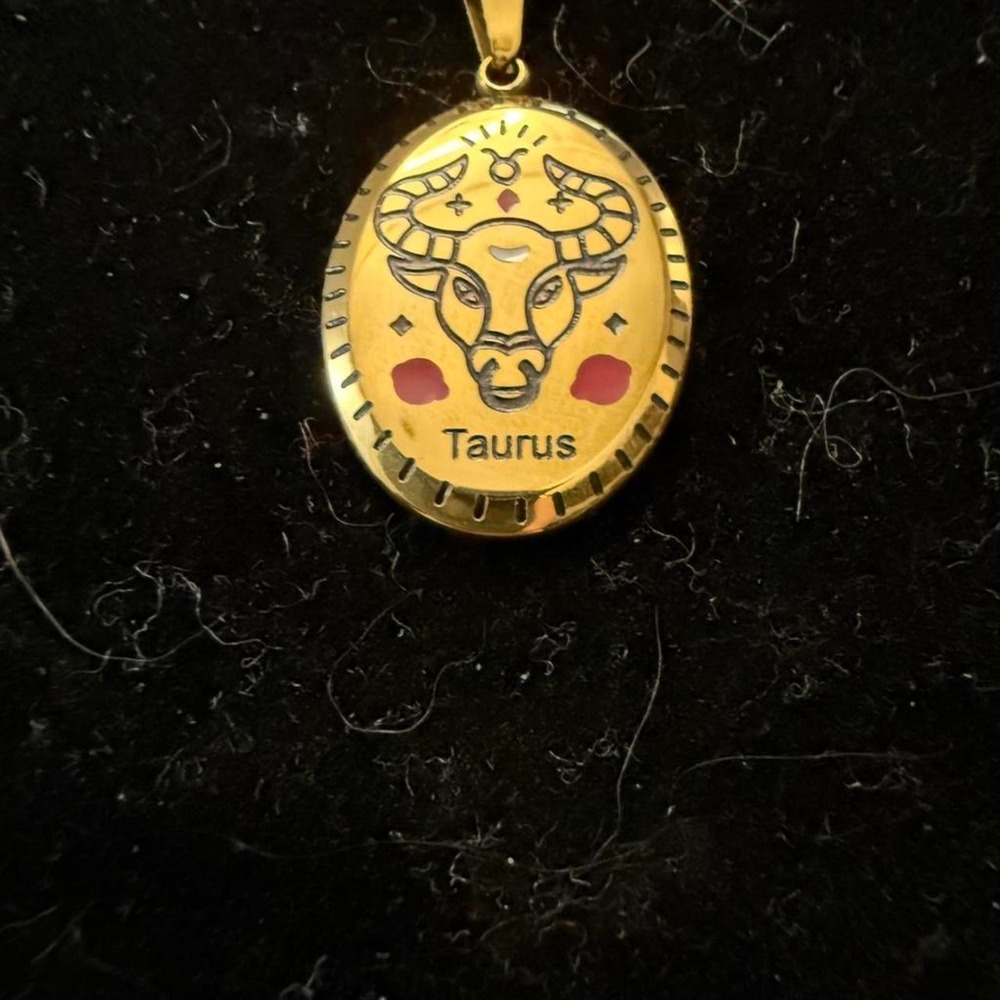 Taurus zodiac sign necklace marked but not tested